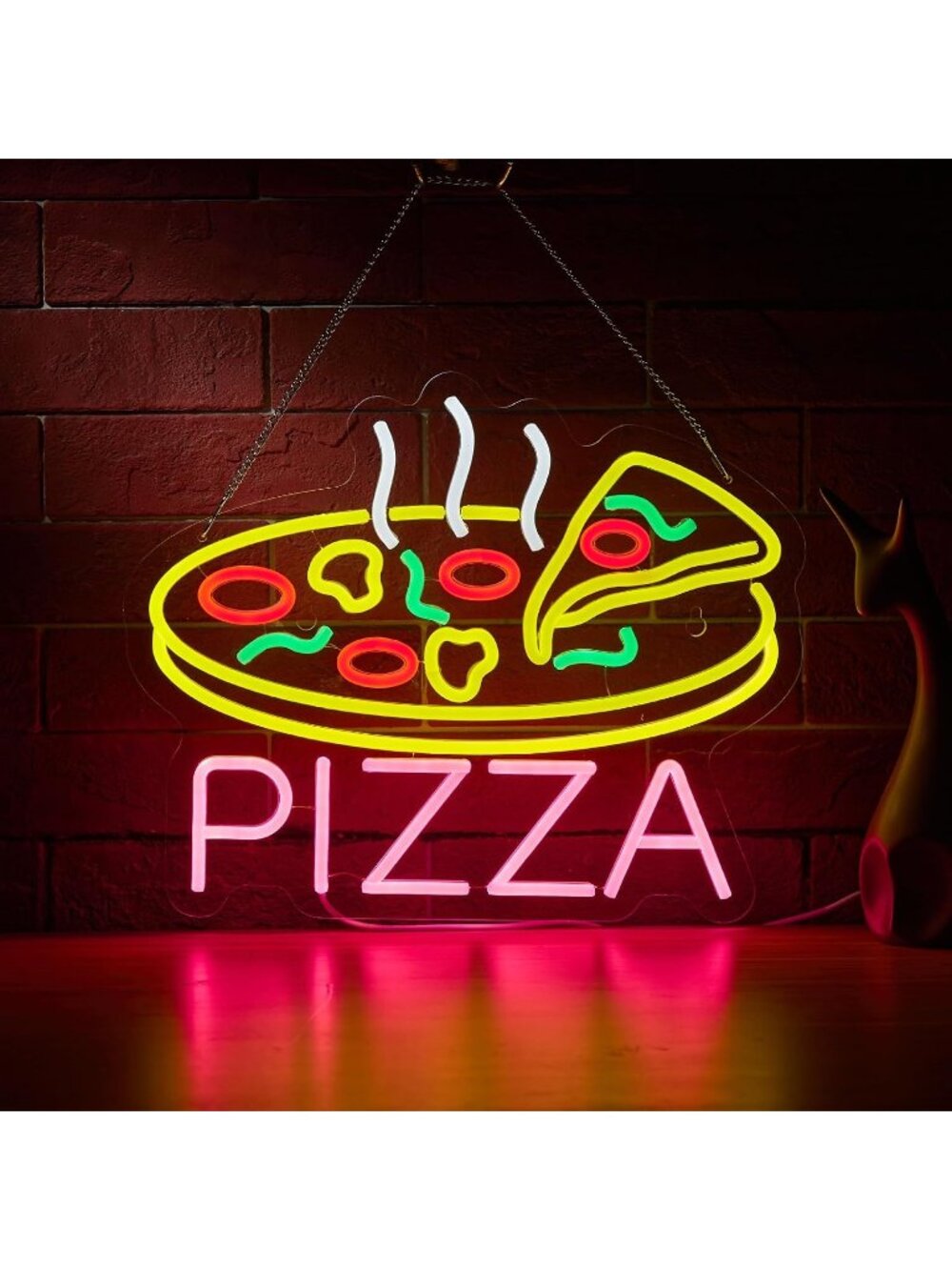 Pizza Neon Sign Dimmable USB Powered Pizza LED Light Pizza Shop LED Neon Light